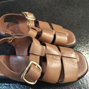 Nordstrom Women's Noavea-Lea Leather Chunky Strappy Platform Buckle Sandal US 7M